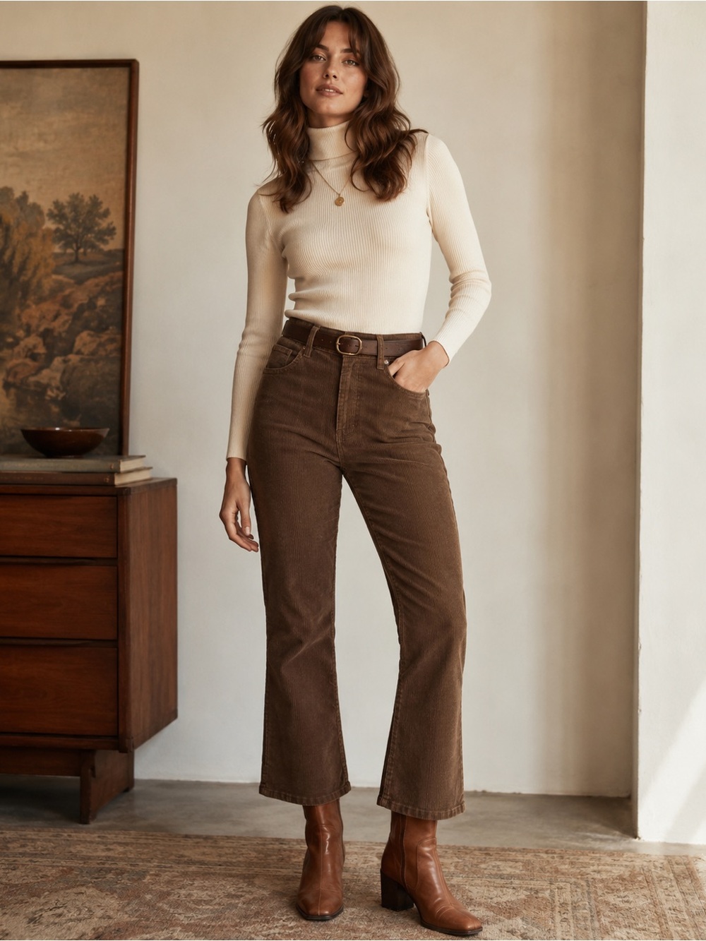 Vintage 1970/80 Brown Corduroy Pants - Classic Fall Style